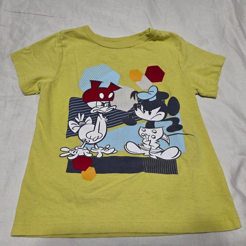 Disney Store Mickey Mouse & Donald Duck Cotton Short Sleeve Tee